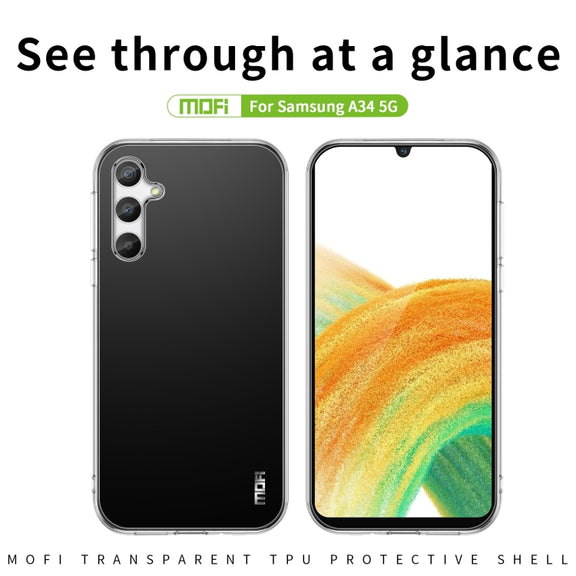 For Samsung Galaxy A34 5G MOFI Ming Series Ultra-thin TPU Phone Case