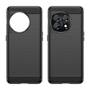 For OnePlus 11 5G Brushed Texture Carbon Fiber TPU Phone Case(Black)
