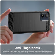 For Motorola Moto E13 Brushed Texture Carbon Fiber TPU Phone Case(Black)