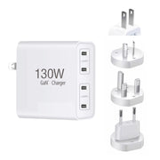 GaN 130W 4-Port USB-C PD65W / PD30W Multi Port Type-C Charger with  1.8m Type-C to MagSafe 1 / L Header Data Cable US / EU / UK / AU Plug
