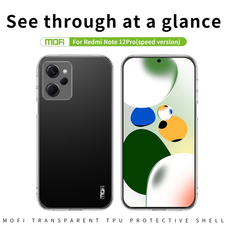 For Xiaomi Redmi Note 12 Pro Speed  MOFI Ming Series Ultra-thin TPU Phone Case(Transparent)