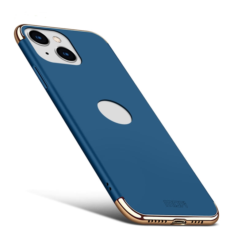 For iPhone 14 MOFI Yatun Series 3 in 1 Stitching PC Phone Case(Blue)