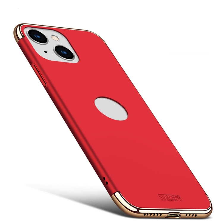 For iPhone 14 MOFI Yatun Series 3 in 1 Stitching PC Phone Case(Red)