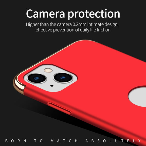 For iPhone 14 MOFI Yatun Series 3 in 1 Stitching PC Phone Case(Blue)