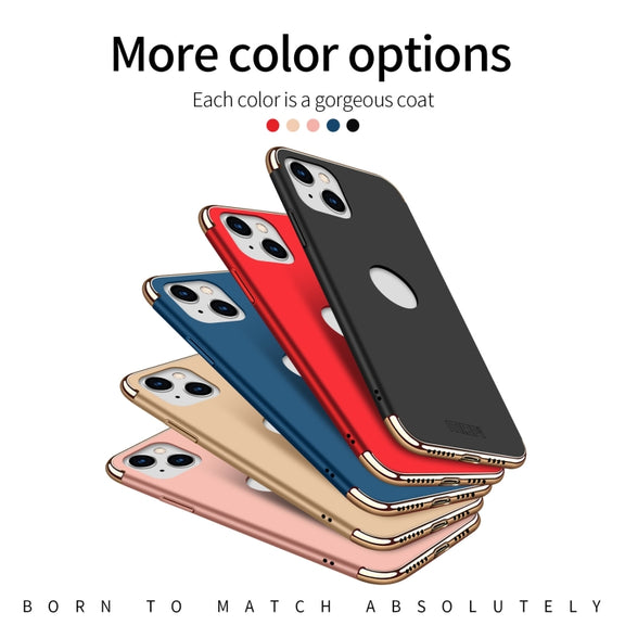 For iPhone 14 Plus MOFI Yatun Series 3 in 1 Stitching PC Phone Case(Blue)