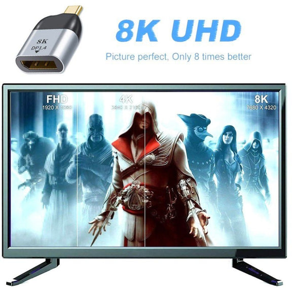 USB Type C to DP Display Port Converter 4K 60hz for Tablet Phone Laptop