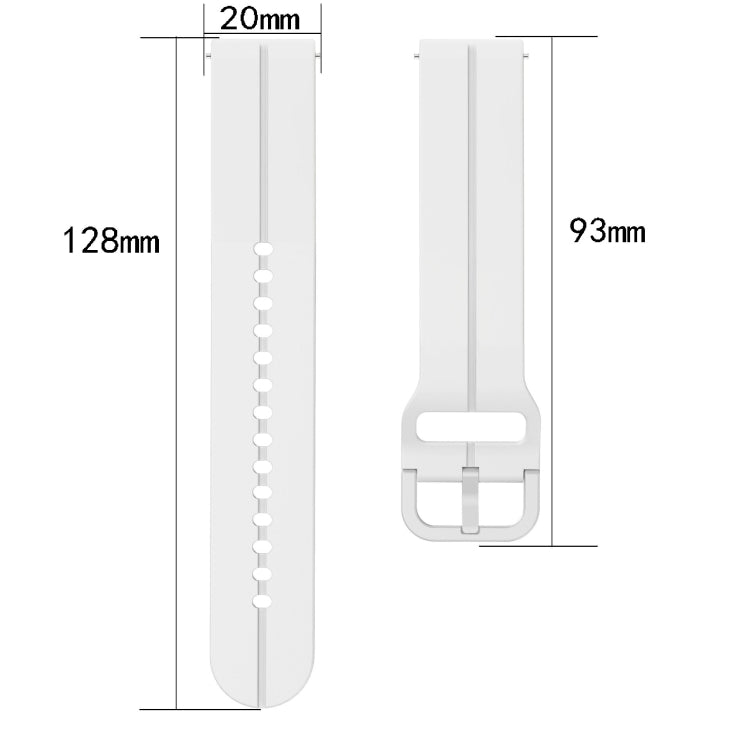 For Samsung Galaxy Watch 6 40mm 20mm Loop Silicone Watch Band(Amber Yellow)