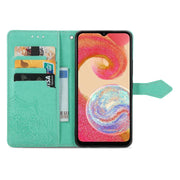 For Samsung Galaxy A04e Mandala Flower Embossed Leather Phone Case(Green)