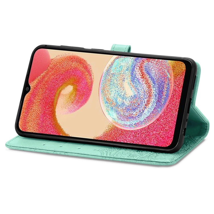 For Samsung Galaxy A04e Mandala Flower Embossed Leather Phone Case(Green)