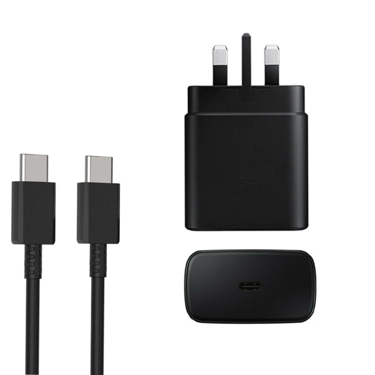 M135 45W USB-C / Type-C Port Fast Charger with 5A Type-C to Type-C Cable, UK Plug(Black)