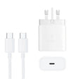 M135 45W USB-C / Type-C Port Fast Charger with 5A Type-C to Type-C Cable, UK Plug(White) - USB Charger by PMC TechLife | Online Shopping South Africa | PMC TechLife | Buy Now Pay Later Mobicred