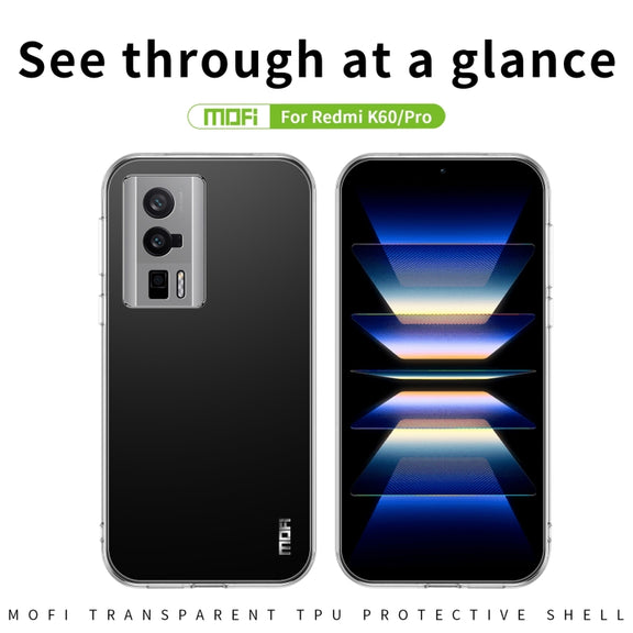 For Xiaomi Redmi K60 / K60 Pro MOFI Ming Series Ultra-thin TPU Phone Case(Transparent)