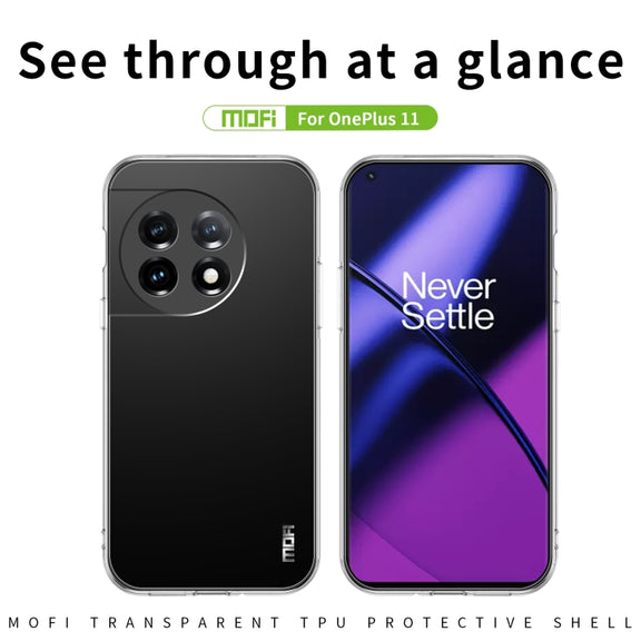 For OnePlus 11 MOFI Ming Series Ultra-thin TPU Phone Case(Transparent)