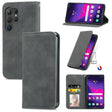 For Samsung Galaxy S24 Ultra 5G Retro Skin Feel Magnetic Leather Phone Case(Gray) - Galaxy S24 Ultra 5G Cases by PMC TechLife | Online Shopping South Africa | PMC TechLife