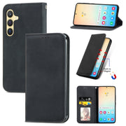 For Samsung Galaxy S25+ 5G Retro Skin Feel Magnetic Leather Phone Case(Black)