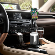 A02 Multifunctional Dual Cup Holder Expander 3 in 1 Adjustable Car Holder Phone Holder