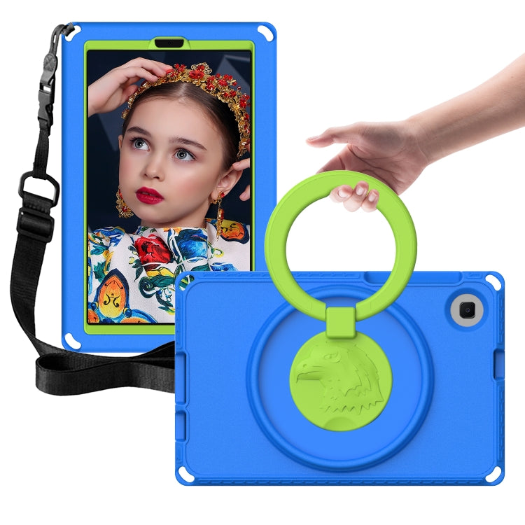 For Samsung Galaxy Tab A9 8.7 X110/X115 EVA Hybrid PC Shockproof Tablet Case with Frame(Blue)