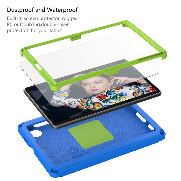 For Samsung Galaxy Tab A9 8.7 X110/X115 EVA Hybrid PC Shockproof Tablet Case with Frame(Blue)