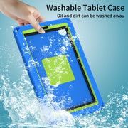 For Samsung Galaxy Tab A9 8.7 X110/X115 EVA Hybrid PC Shockproof Tablet Case with Frame(Blue)