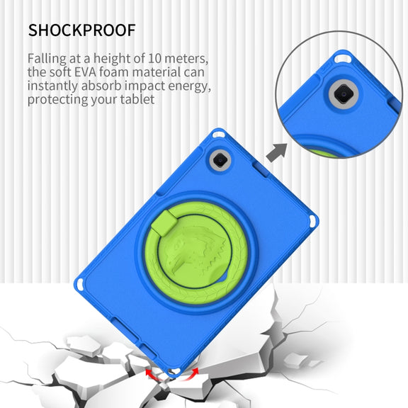 For Samsung Galaxy Tab A9 8.7 X110/X115 EVA Hybrid PC Shockproof Tablet Case with Frame(Blue)