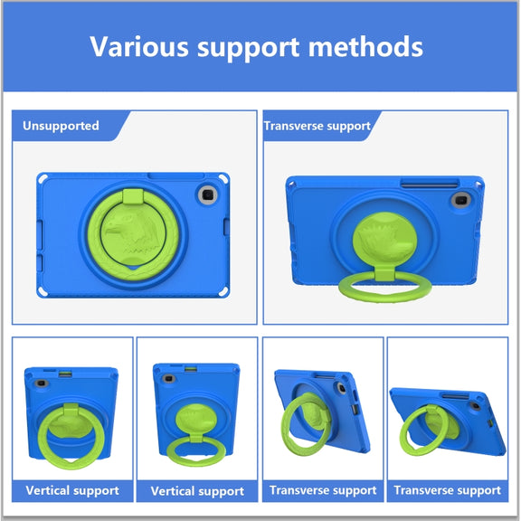 For Samsung Galaxy Tab A9 8.7 X110/X115 EVA Hybrid PC Shockproof Tablet Case with Frame(Blue)