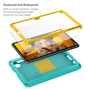 For Samsung Galaxy Tab A9 8.7 X110/X115 EVA Hybrid PC Shockproof Tablet Case with Frame(Glacial Green)
