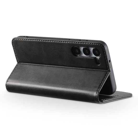 For Samsung Galaxy S24 5G Suteni Calf Texture Horizontal Flip Leather Phone Case(Black)