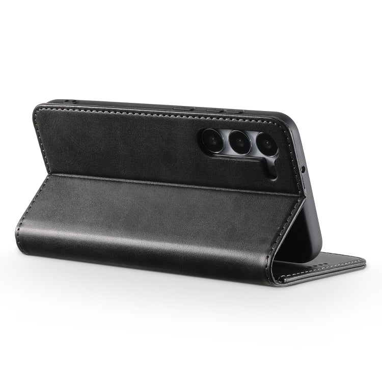 For Samsung Galaxy S24 5G Suteni Calf Texture Horizontal Flip Leather Phone Case(Black)