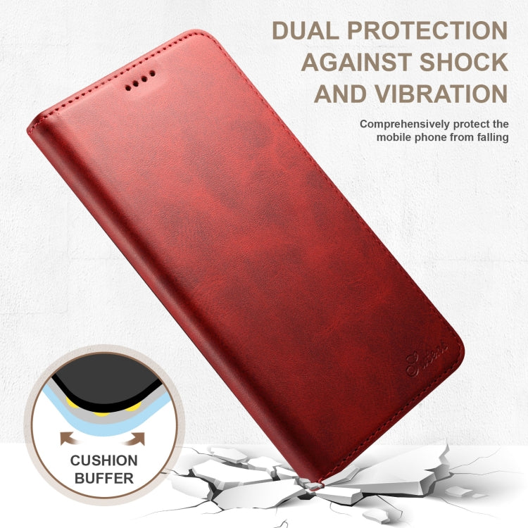 For Samsung Galaxy S24 5G Suteni Calf Texture Horizontal Flip Leather Phone Case(Red)