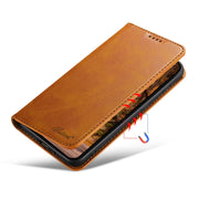 For Samsung Galaxy S24 5G Suteni Calf Texture Horizontal Flip Leather Phone Case(Khaki)
