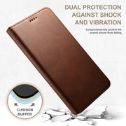 For Samsung Galaxy S24+ 5G Suteni Calf Texture Horizontal Flip Leather Phone Case(Brown)