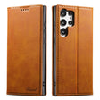 For Samsung Galaxy S25 Ultra 5G Suteni Calf Texture Horizontal Flip Leather Phone Case(Khaki) - free shipping - PMC TechLife - Order now!