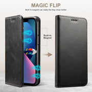 For Samsung Galaxy S25+ 5G Suteni Calf Texture Horizontal Flip Leather Phone Case(Black)