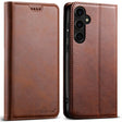 For Samsung Galaxy S25+ 5G Suteni Calf Texture Horizontal Flip Leather Phone Case(Brown) - Galaxy S25+ 5G Cases by Suteni | Online Shopping South Africa | PMC TechLife | Buy Now Pay Later Mobicred