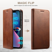 For Samsung Galaxy S25+ 5G Suteni Calf Texture Horizontal Flip Leather Phone Case(Brown)
