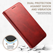 For Samsung Galaxy S25+ 5G Suteni Calf Texture Horizontal Flip Leather Phone Case(Red)