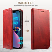 For Samsung Galaxy S25+ 5G Suteni Calf Texture Horizontal Flip Leather Phone Case(Red)