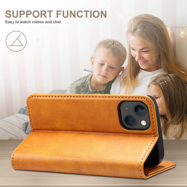 For Samsung Galaxy S25+ 5G Suteni Calf Texture Horizontal Flip Leather Phone Case(Khaki)