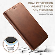 For Samsung Galaxy S25 5G Suteni Calf Texture Horizontal Flip Leather Phone Case(Brown)