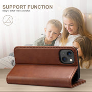 For Samsung Galaxy S25 5G Suteni Calf Texture Horizontal Flip Leather Phone Case(Brown)