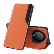 For Honor X9a Attraction Flip Holder Leather Phone Case(Orange)