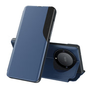 For Honor X9b Attraction Flip Holder Leather Phone Case(Blue)