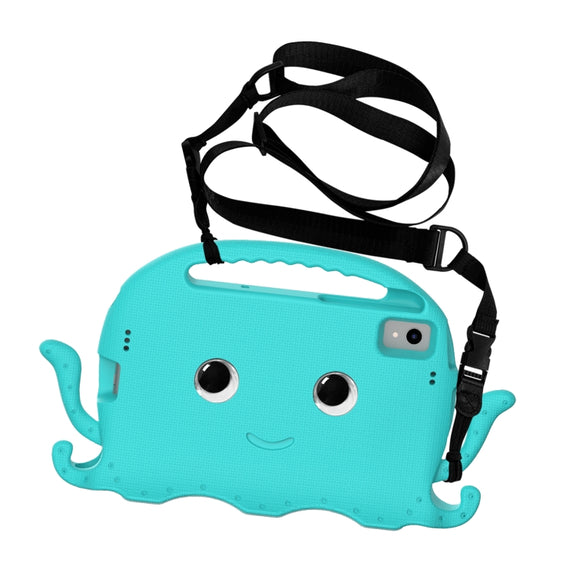 For Lenovo M10 Plus TB-X606 10.3 Octopus Style EVA PC Tablet Case(Glacial Green)
