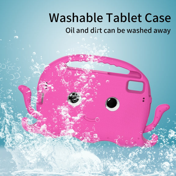 For Lenovo K10 TB-X6C6F 10.3 Octopus Style EVA PC Tablet Case(Rose Red)