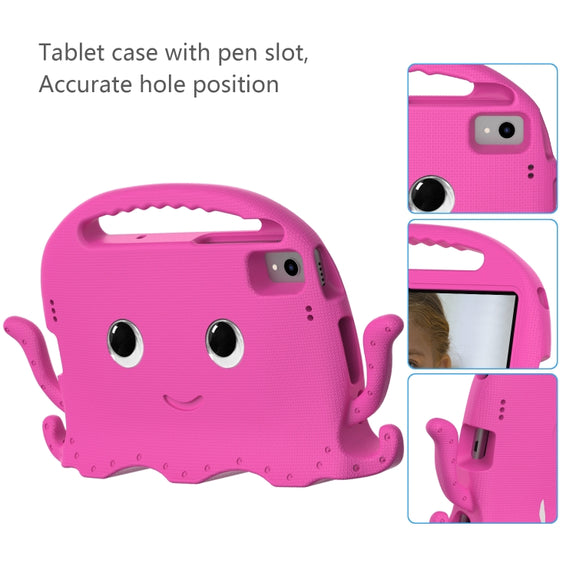 For Lenovo K10 TB-X6C6F 10.3 Octopus Style EVA PC Tablet Case(Rose Red)