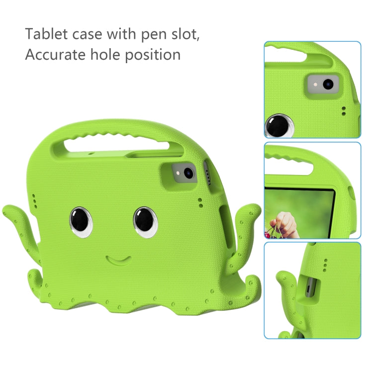 For Lenovo K10 TB-X6C6F 10.3 Octopus Style EVA PC Tablet Case(Grass Green)