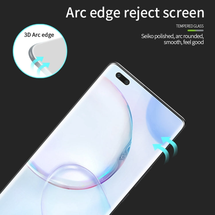 For Honor Magic5 Pro MOFI 9H 3D Explosion Proof Thermal Bending Full Screen Covered With Tempered Glass Film(Black)