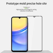 For Samsung Galaxy A15 MOFI 9H 3D Explosion-proof Curved Screen Tempered Glass Film(Black)