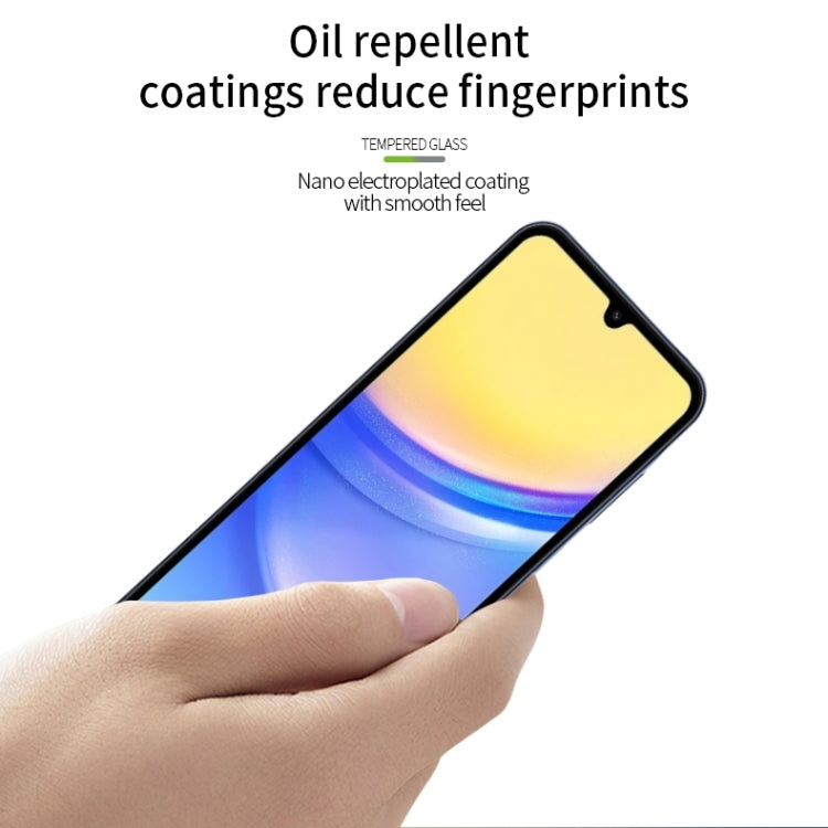 For Samsung Galaxy A15 MOFI 9H 3D Explosion-proof Curved Screen Tempered Glass Film(Black)