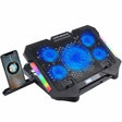 S500 Adjustable Height 5 Quiet Fans RGB Gaming Laptop Cooling Pad with Phone Holder - Cooling Pads by PMC TechLife | Online Shopping South Africa | PMC TechLife | Buy Now Pay Later Mobicred